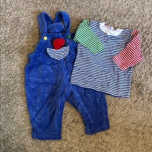 Vintage Sweet Potatoes 2 piece set, dinosaur, 12 months